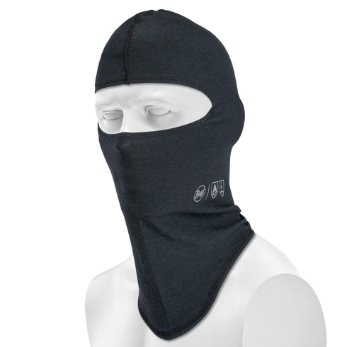 Buff Safety Fire Resistant Balaclava, solid Paris blue, on mannequin on white