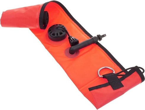 Hollis signal marker buoy, orange, with sling pouch