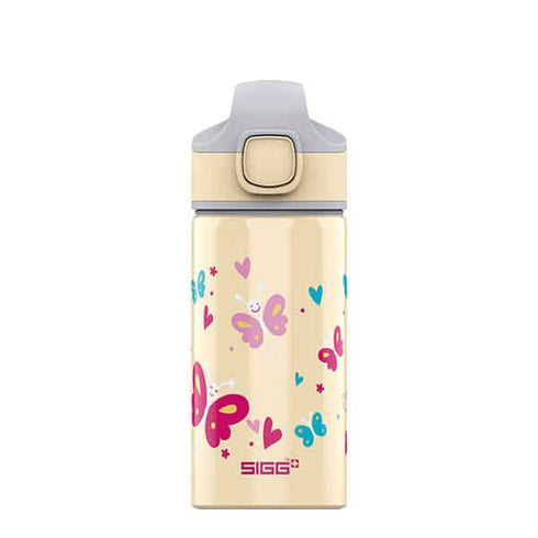 SIGG Kids Miracle Butterfly 0.4 L bottle with butterfly print, front view