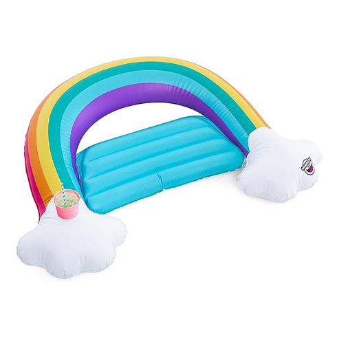 BigMouth Rainbow Sling Seat pool float, top view