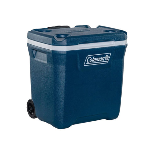 Coleman Xtreme wheeled cooler 26 L, blue, product shot on white