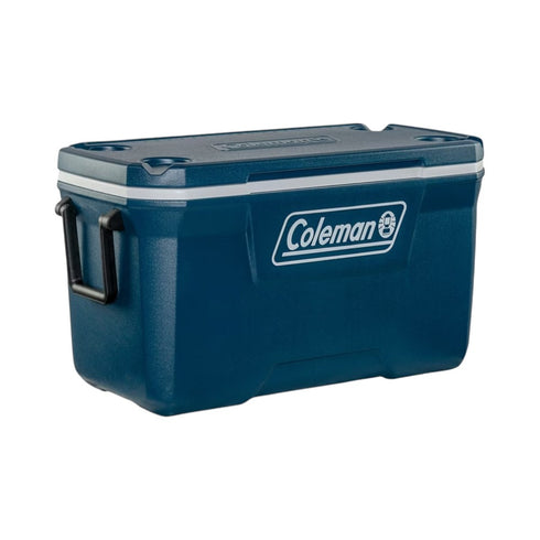 Coleman Xtreme 70 QT cooler, blue, product shot on white