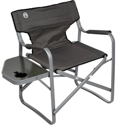 Coleman Deck Chair Aluminium with Table, grey