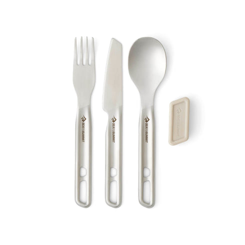 Sea to Summit Detour stainless steel cutlery set, knife, fork and spoon