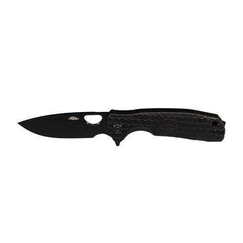 Honey Badger Flipper 14C28N Black PVD folding knife, M, Black/Black, side view