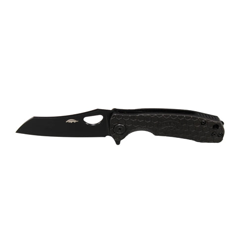 سكين Wharncleaver «Honey Badger» بشفرة سوداء من الفولاذ 14C - سكين أنيق وتكتيكي