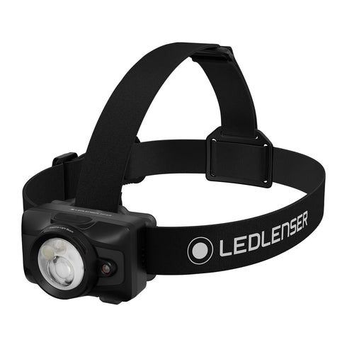 Ledlenser HF6R rechargeable headlamp, black, product shot on white