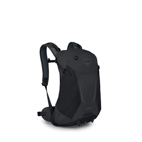 Osprey Hikelite 18 hiking daypack, Raven Black, side view