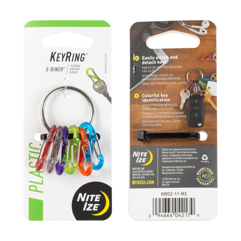 Nite Ize KeyRing S-Biner with six plastic S-Biners