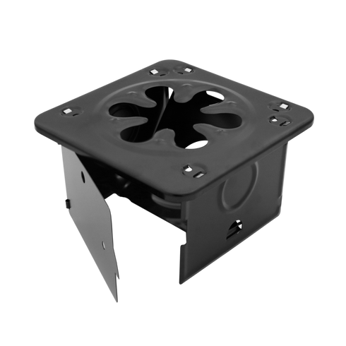 Coghlan's folding stove open, black coated steel, product shot
