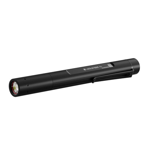 Ledlenser P4 pen light, black, product shot on white