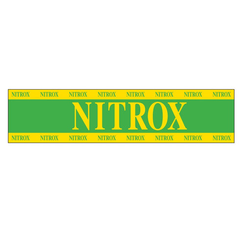 Sea Pearls Nitrox tank sticker wrap, green and yellow