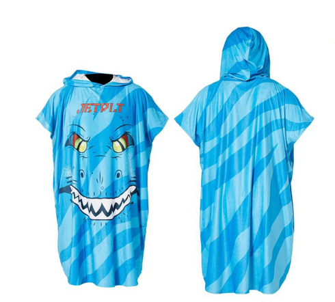 Jetpilot Youth Hoodie Towel Blue front and back