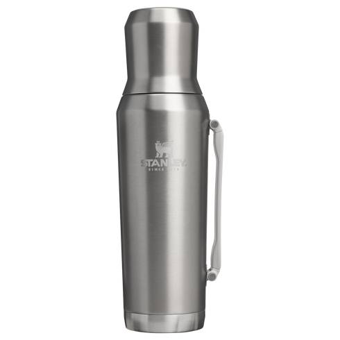 Stanley Ideal Mate Bottle 1.2 L stainless steel Ash, front view on white