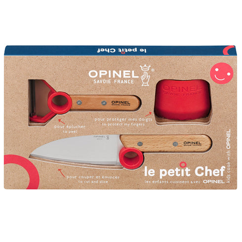 Opinel Le Petit Chef kids kitchen set, red