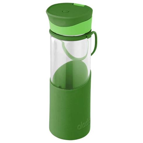 Aladdin Enjoy 0.55L Glass Water Bottle - Eco - Friendly, Protective Silicone Sleeve - Stylish Bottle for Daily Hydration