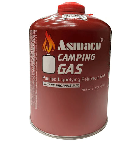 Asmaco Camping Gas Cartridge, Butane and Propane Mix Gas Can with Threaded Valve for Camping Stoves