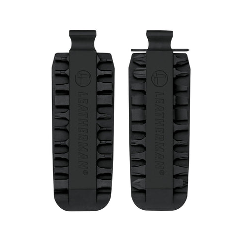 Leatherman bit kit set, black, product shot on white