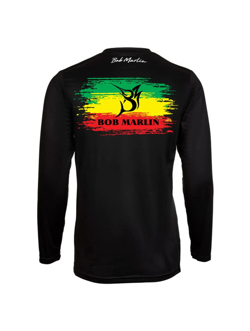 Bob Marlin Rasta Flag performance fishing shirt