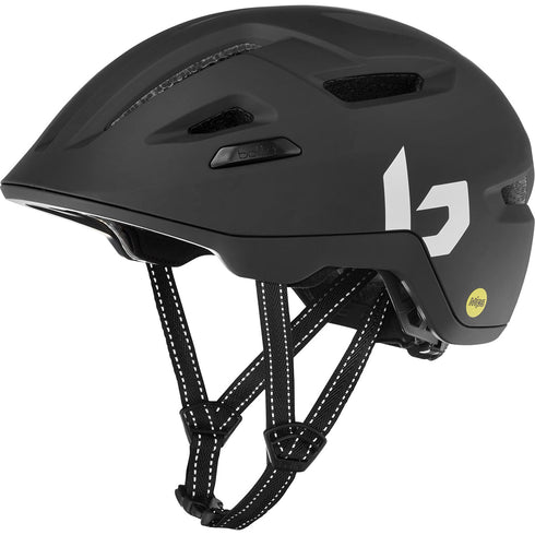 Bolle Stance MIPS Bike Helmet, Black Matte City and Leisure Cycling Helmet with Click-To-Fit and Reflective Straps