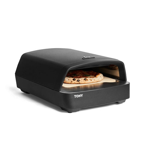 Burnhard TONY Gas Pizza Oven, Portable 500 C Outdoor Pizza Oven with L-Shaped Burner and Cordierite Stone