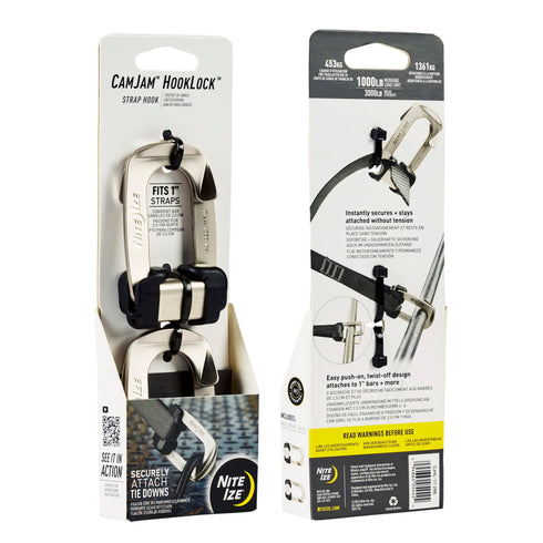 Nite Ize CamJam HookLock strap hook 2 pack