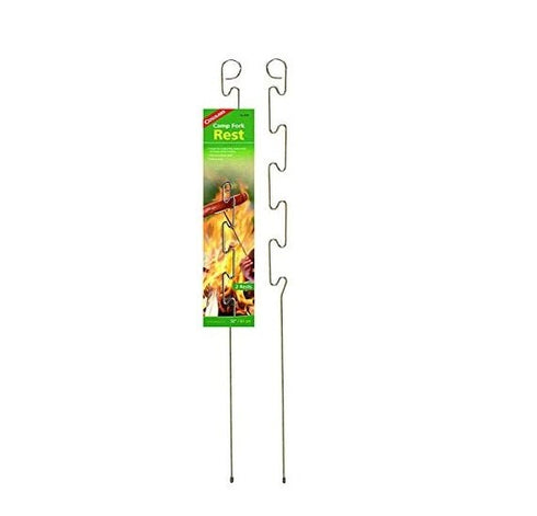 Coghlan's Camp Fork Holder, a convenient safety tool designed to hold and use roasting forks over a campfire.
