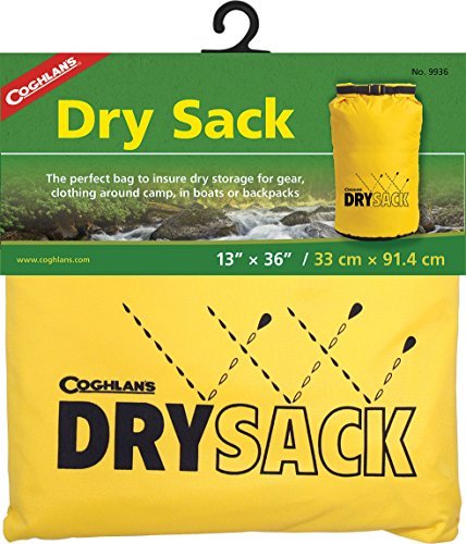 Coghlan's Dry Sack (9.5 x 21 inches), a waterproof roll-top bag for protecting gear in wet environments.