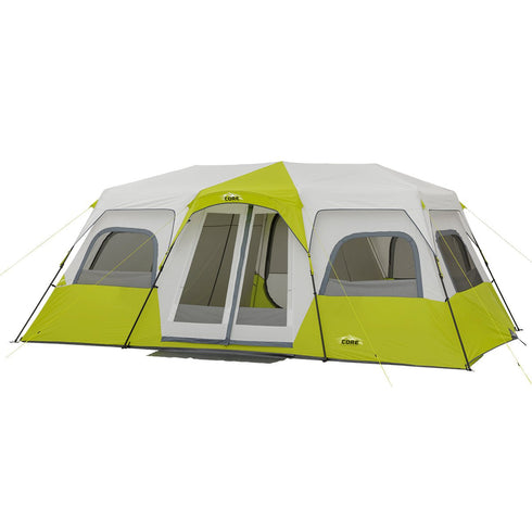 CORE 12 Person Instant Cabin Tent (18 x 10), the ultimate large-capacity family camping tent with quick assembly.