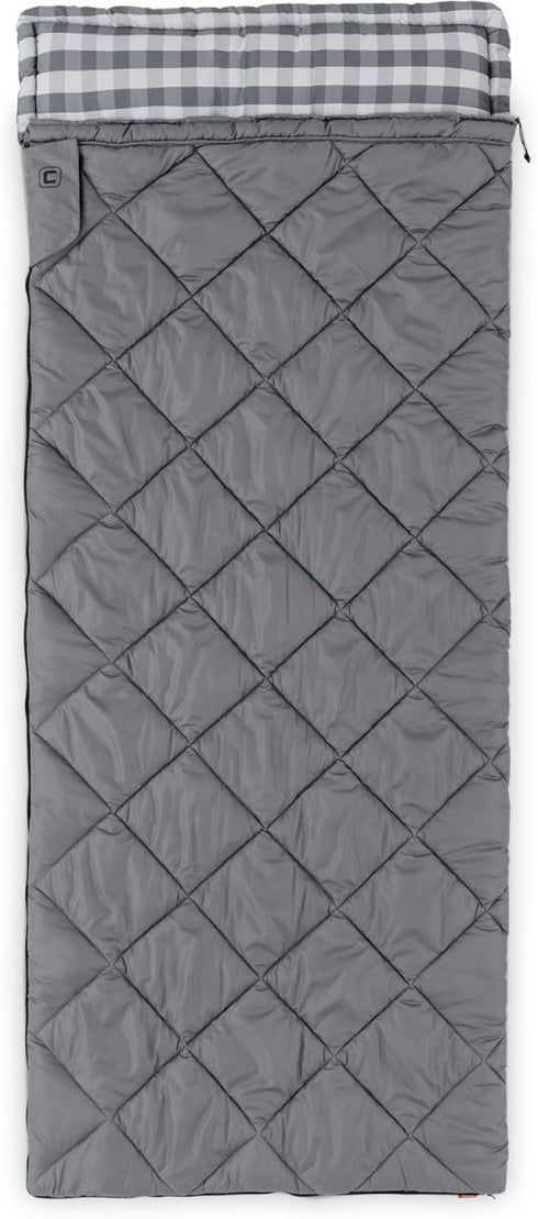 CORE 20 Degree Oversized Sleeping Bag, a spacious and warm sleeping bag designed for comfortable cold weather camping (rated to 20°F).