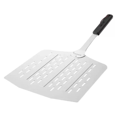 Cozze Pizza Paddle (Aluminum, 60x28x28cm Perforated), a lightweight, perforated aluminum pizza peel for easy pizza handling.