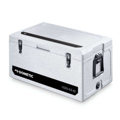 Dometic Cool-Ice WCI 42 passive icebox in Stone, front angle