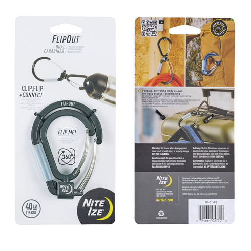 Nite Ize FlipOut dual carabiner in pack