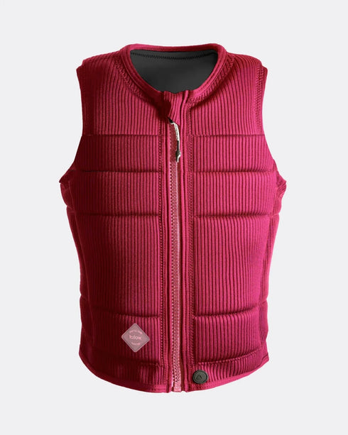 Follow Cord Women's Impact Vest, Corduroy Neoprene Wakeboard Vest with Segmented Design and TrueFit Liner