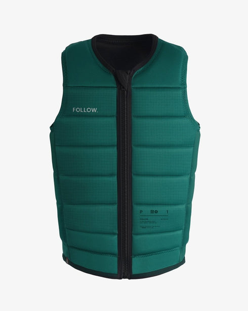 Follow P1 Traction Men's Impact Vest, Recycled 4-Way Stretch Chevron Wakeboard Vest with Relaxed Fit