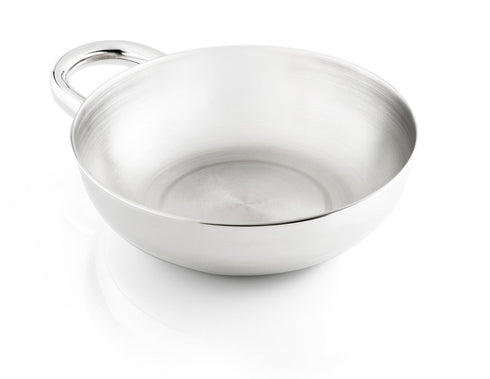 GSI Outdoors Glacier Stainless Bowl with Handle, 18.5 cm Stainless Steel Camping Bowl for Soup, Prep and Serving