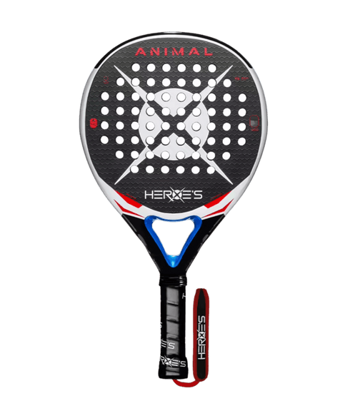 Heroe's Animal 2026 Padel Racket, Round Shape Control Racket with 18K Carbon, Air Flow Frame and 3D Spin
