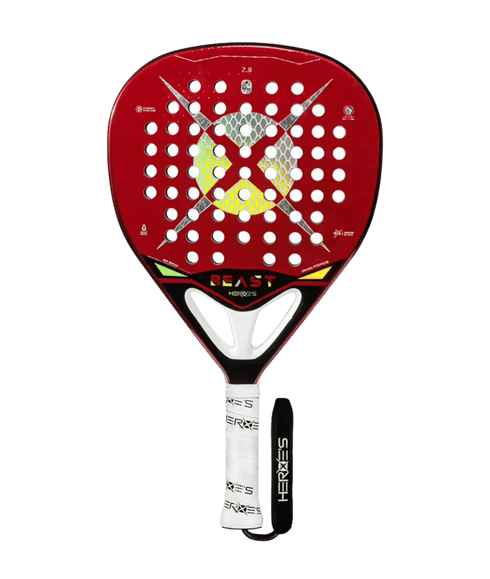 Heroe's Beast 2026 Padel Racket, Teardrop Shape Power and Control Racket with 18K Silver Carbon and 3D Spin