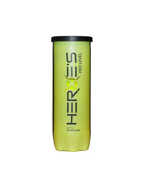 Heroe's Pro Level Padel Balls, Pressurised 3-Ball Tube for Training and Competition on All Court Surfaces