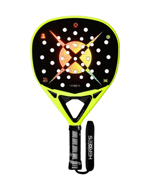 Heroe's RS3 2025 Padel Racket, Intermediate Power Racket with 18K Silver Carbon Face and Mixed Holes Drilling