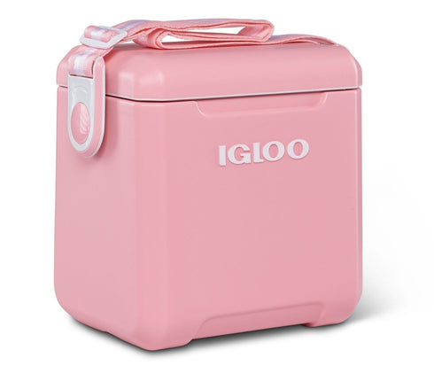 Igloo Tag Along Too 11 Qt Cooler Pink, Insulated Hard Cooler with Adjustable Shoulder Strap, Holds 14 Cans