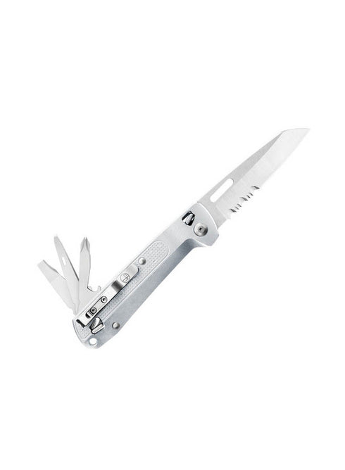 Leatherman FREE K2x 8-Tool Multipurpose Knife with Combo Blade, Silver