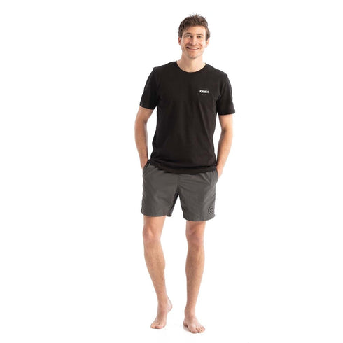 Jobe Casual T-Shirt Black, 100 Percent Organic Cotton Unisex Tee Made in Europe for Beach and Boat Days