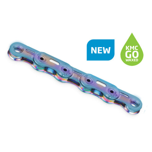 KMC XSL Flat waxed 12/13-speed chain, Aurora Blue