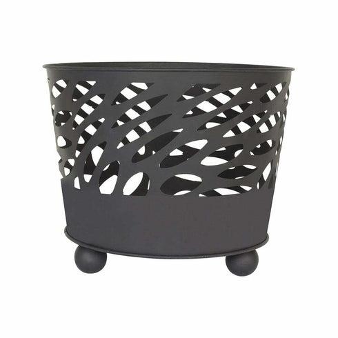 La Hacienda Nami Firebasket, a durable and portable steel fire basket for outdoor heating and ambiance.