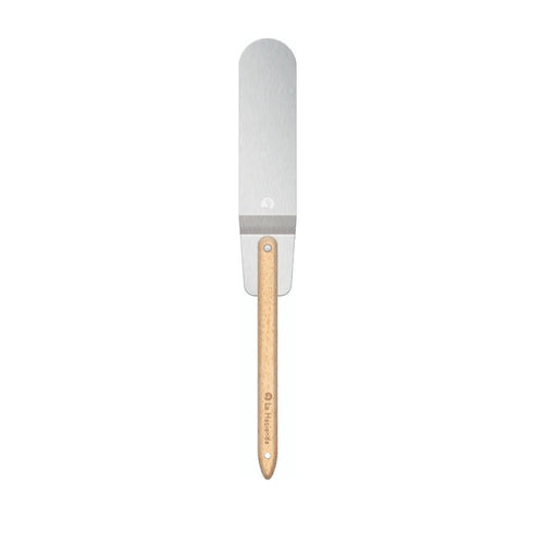 La Hacienda Stainless Steel Spatula, a heavy-duty, heat-resistant grilling tool with a long handle.