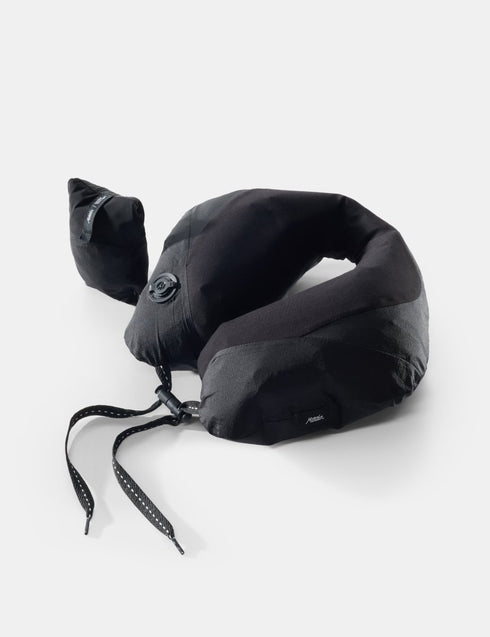 Matador Blackout Travel Pillow, Packable Inflatable Neck Pillow with Bamboo Cover and 360 Degree Head Support