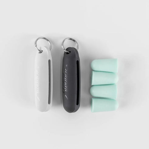 Matador Travel Earplugs Kit, 2 Pairs of 33 dB Memory Foam Earplugs with Silicone Keychain Cases for Flights