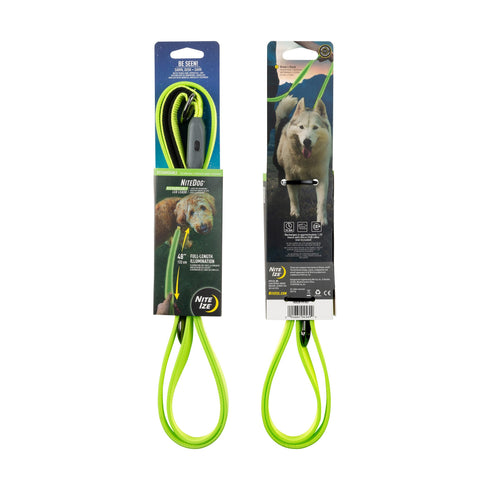Nite Ize NiteDog rechargeable LED leash, Lime
