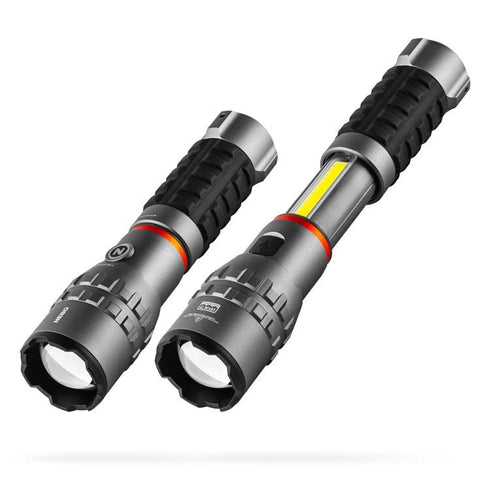 NEBO Slyde King 4K Rechargeable Flashlight, 4000 Lumen Torch with Slide-Out 1000 Lumen Work Light, IPX7